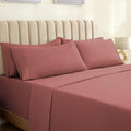 Zunatero Queen Sheet Set – Silky Soft Cooling Microfiber, Salmon Pink