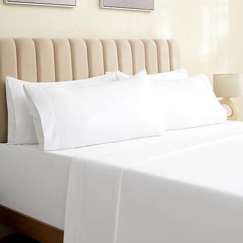 Zunatero 6PC Queen Sheet Set – Cooling Microfiber, Deep Pocket, Snow White