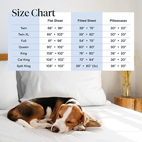 Zunatero 6PC Queen Sheet Set – Cooling Microfiber, Deep Pocket, Snow White