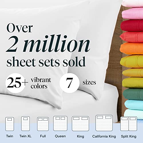 Zunatero 6PC Queen Sheet Set – Cooling Microfiber, Deep Pocket, Snow White