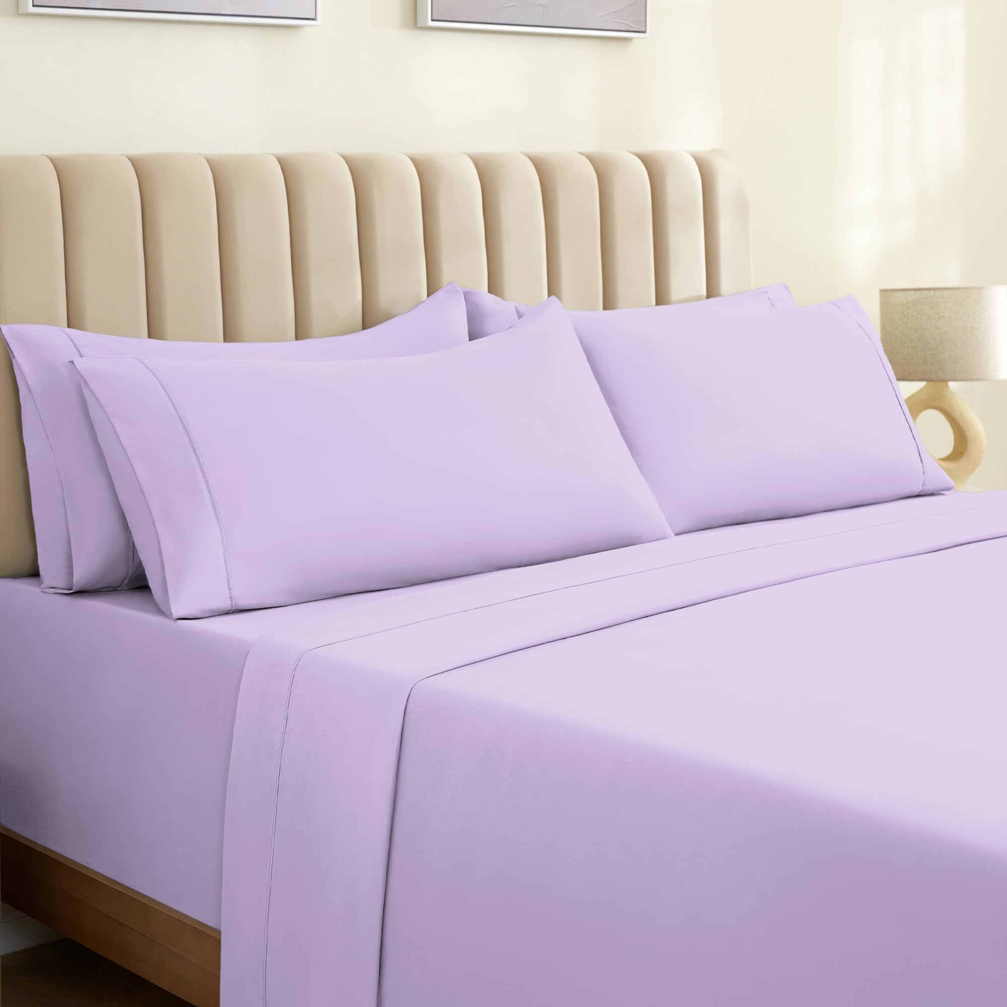 Zunatero 6PC Queen Sheet Set – Cooling Microfiber, Deep Pocket, Periwinkle