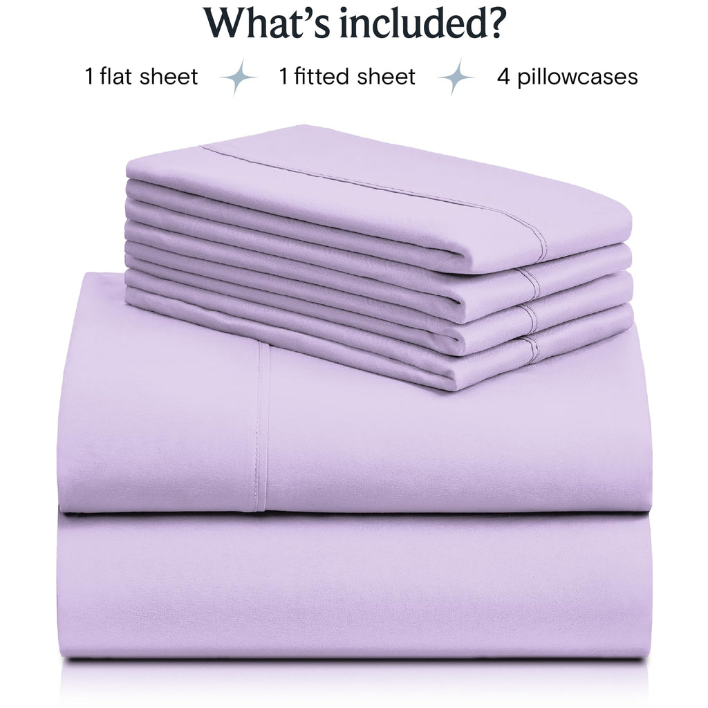 Zunatero 6PC Queen Sheet Set – Cooling Microfiber, Deep Pocket, Periwinkle