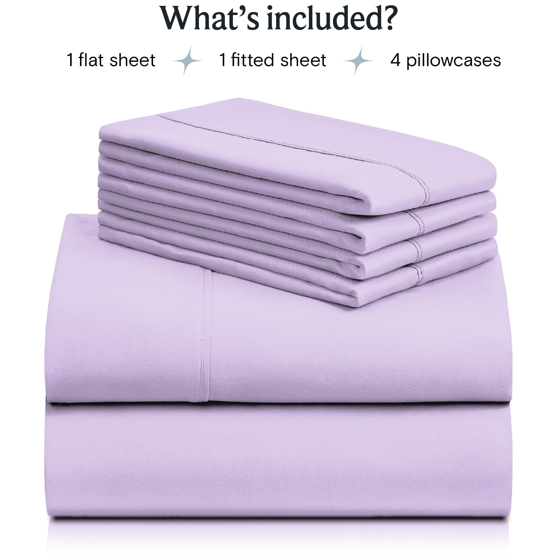 Zunatero 6PC Queen Sheet Set – Cooling Microfiber, Deep Pocket, Periwinkle
