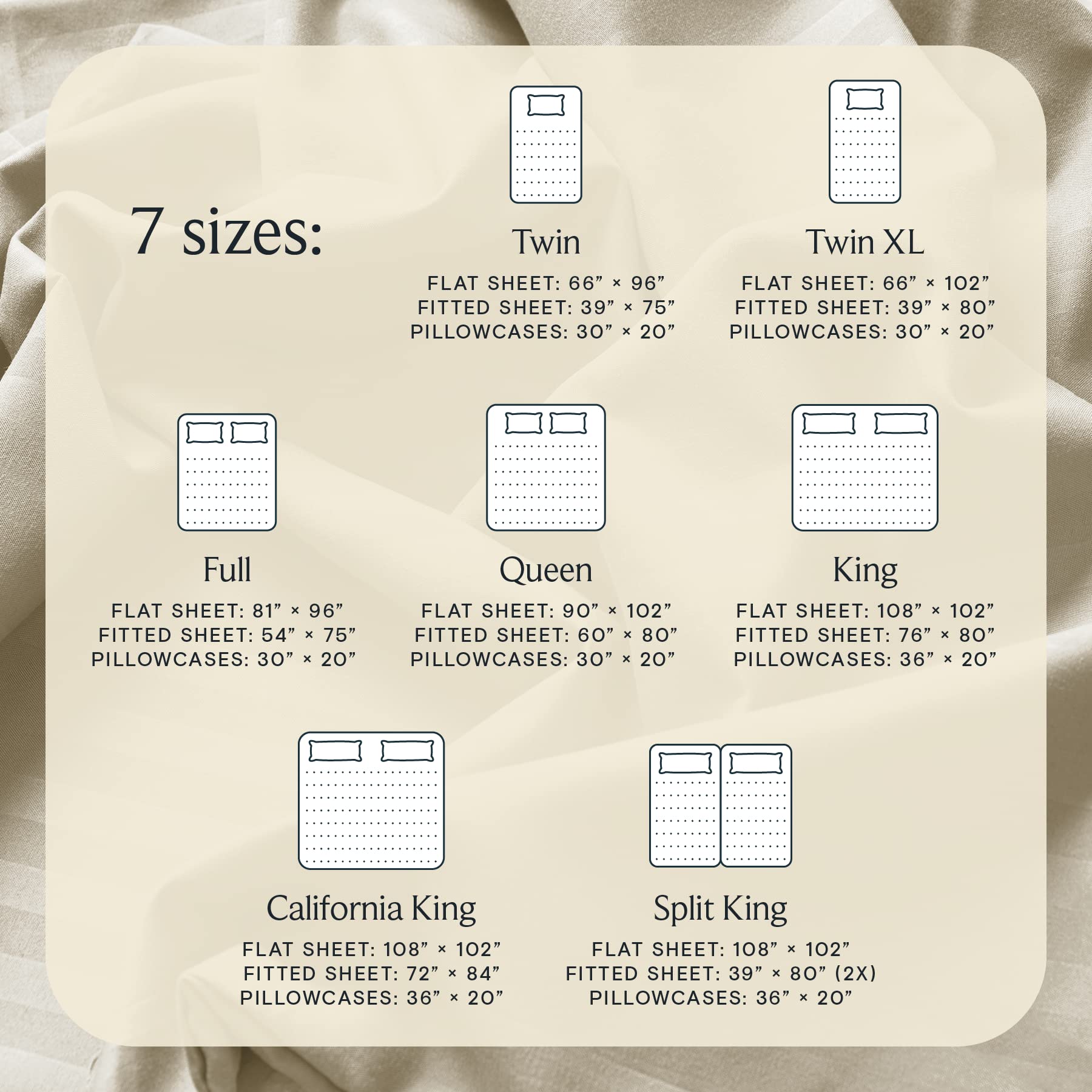 Zunatero 6PC Queen Striped Sheet Set – 18" Deep Pocket Microfiber, Cream