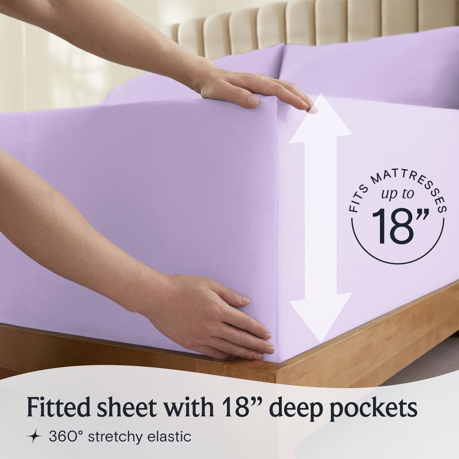Zunatero 6PC Queen Sheet Set – Cooling Microfiber, Deep Pocket, Periwinkle