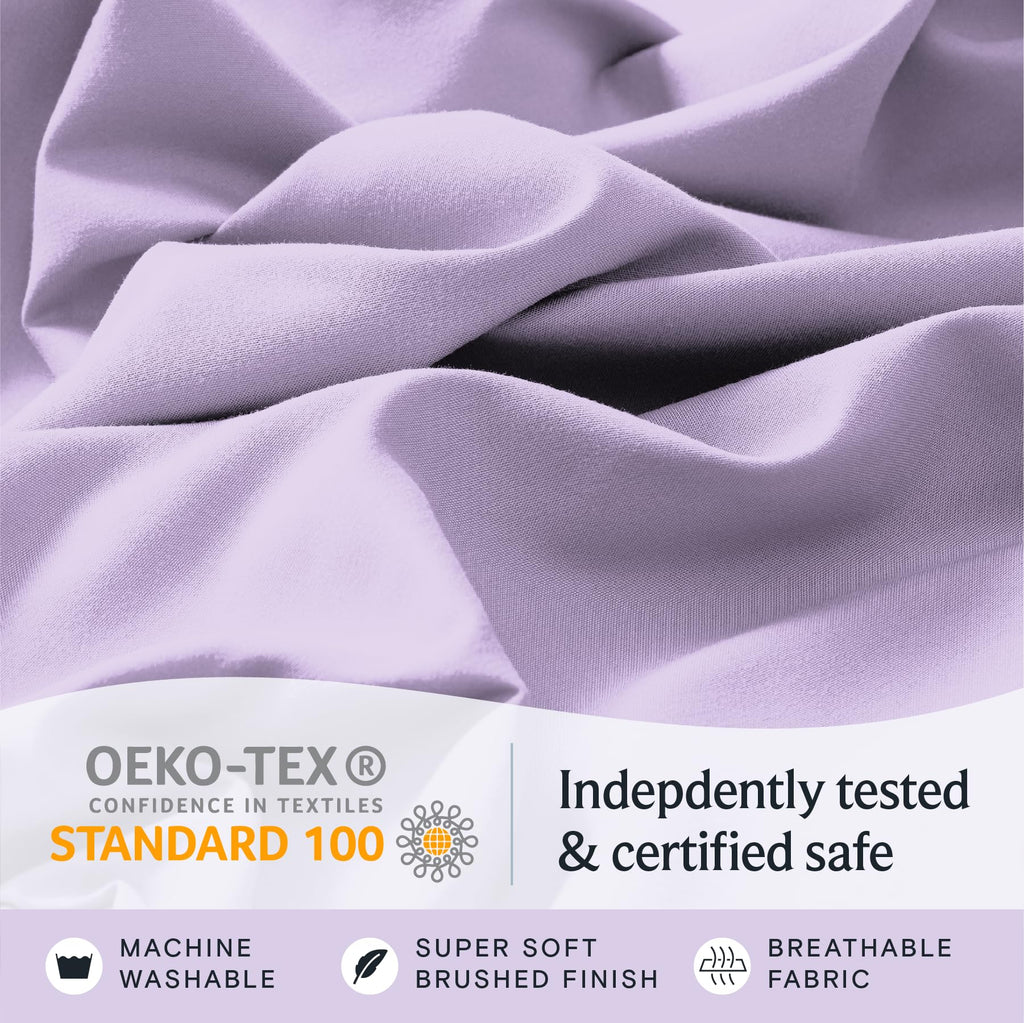 Zunatero 6PC Queen Sheet Set – Cooling Microfiber, Deep Pocket, Periwinkle